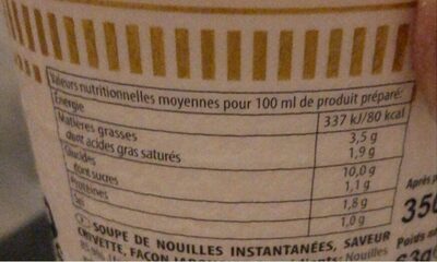 NOUILLES JAP. Crevettes Hamayaki