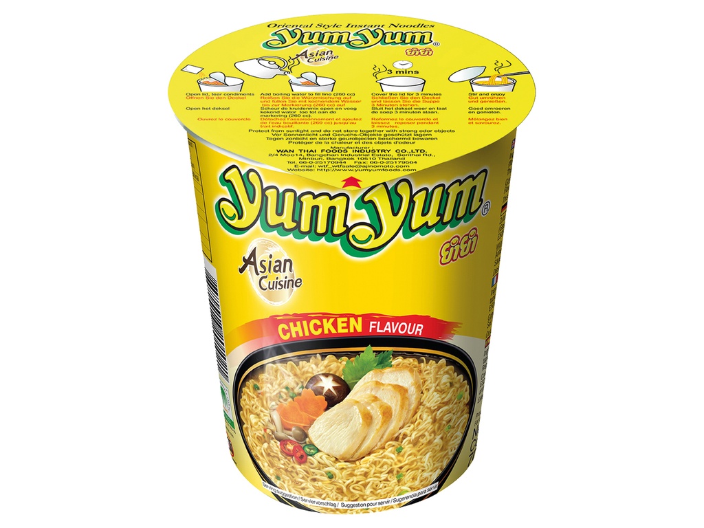 YUM YUM CUP NOODLES AROM. POULET 70g