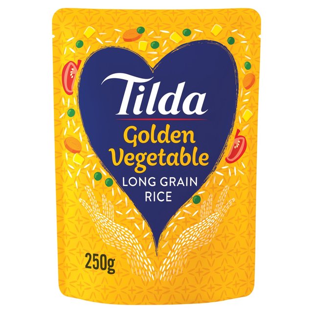 Tilda Microwave Golden Vegetable Long Grain Rice, 250g